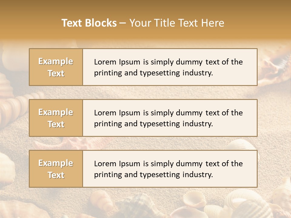 Seashells On Sand PowerPoint Template