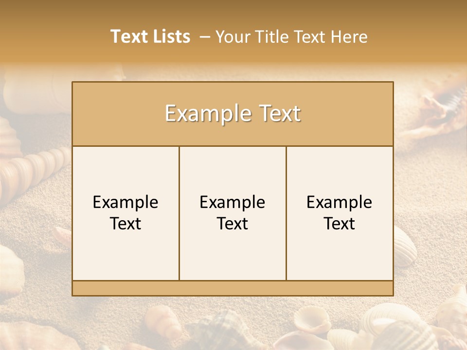 Seashells On Sand PowerPoint Template