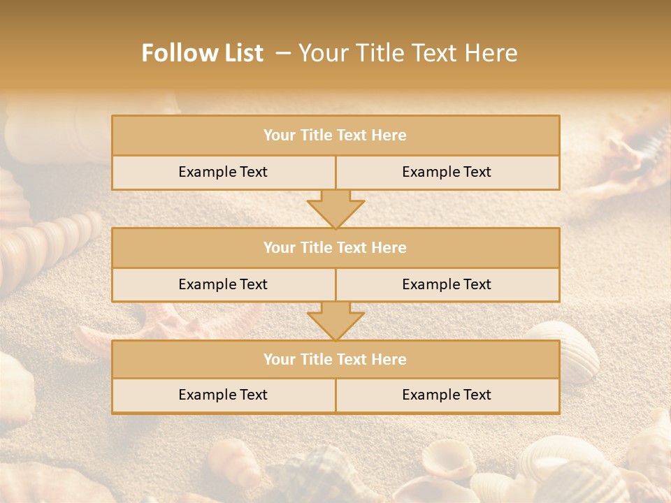 Seashells On Sand PowerPoint Template
