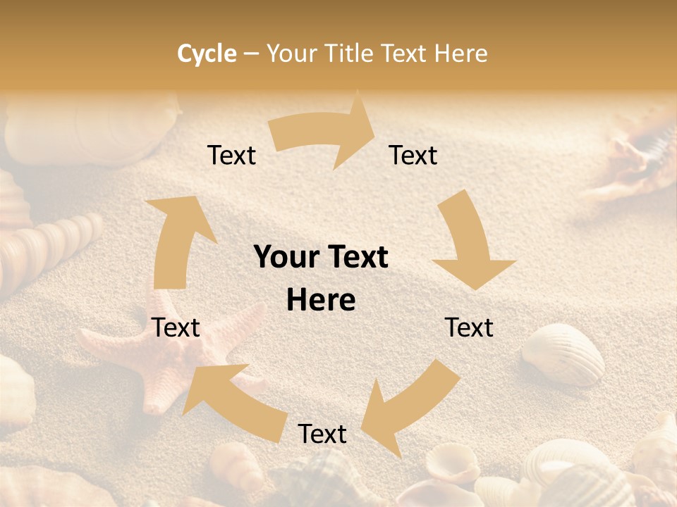 Seashells On Sand PowerPoint Template