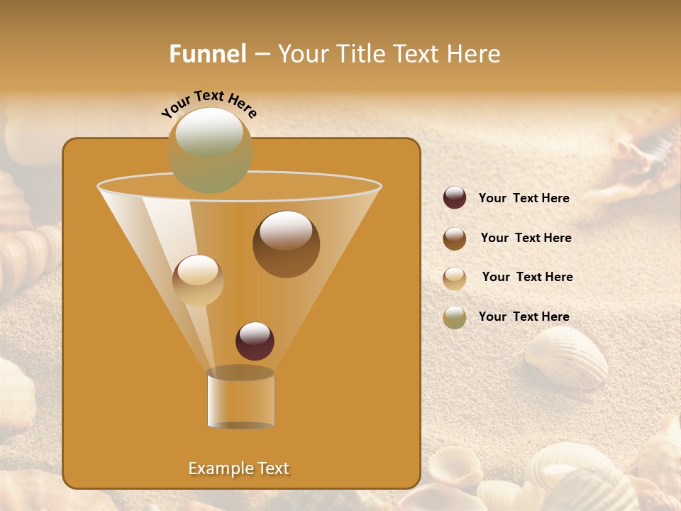 Seashells On Sand PowerPoint Template