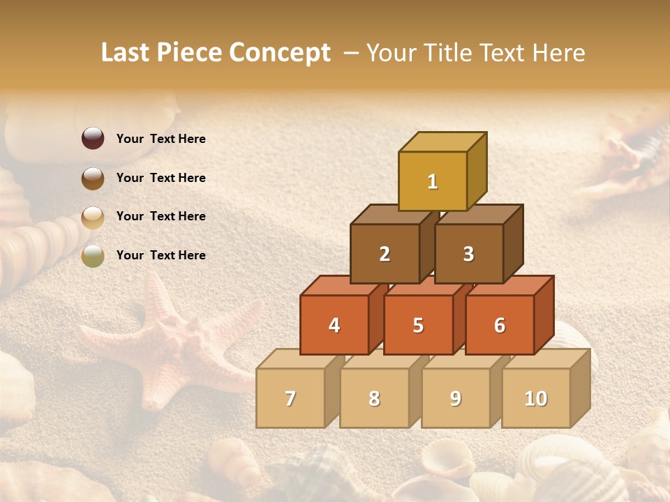 Seashells On Sand PowerPoint Template
