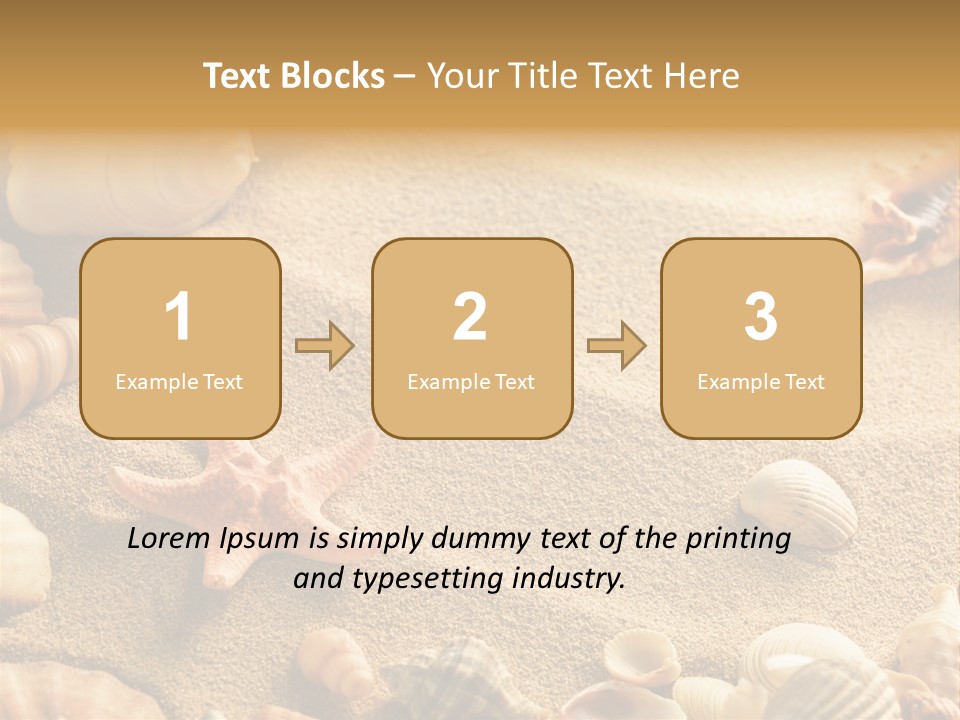 Seashells On Sand PowerPoint Template