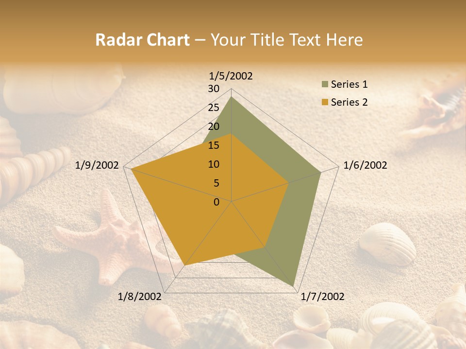 Seashells On Sand PowerPoint Template