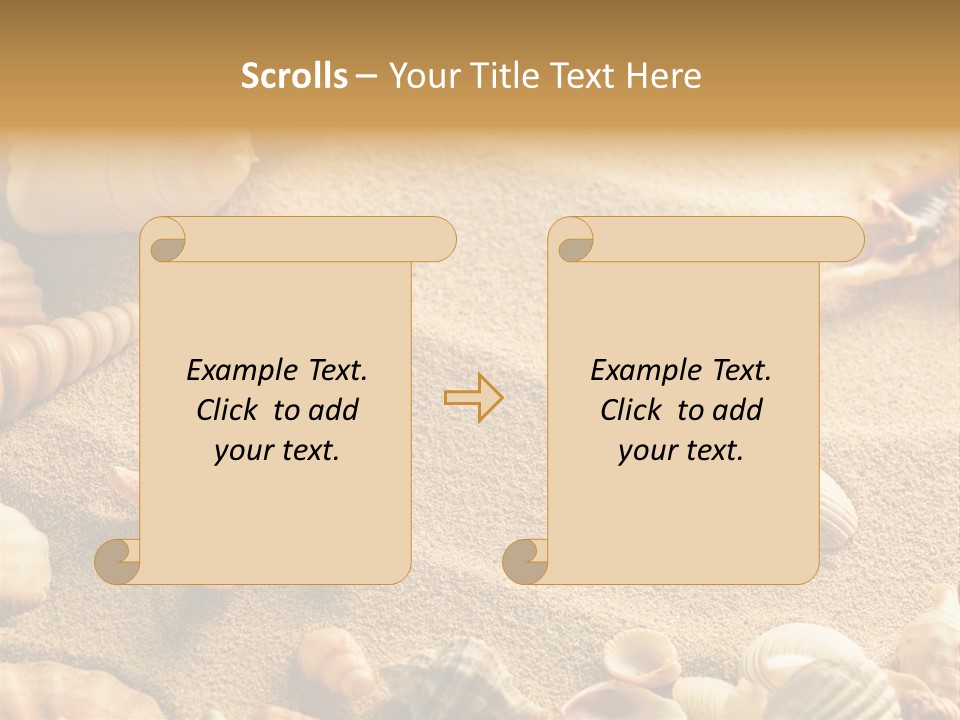 Seashells On Sand PowerPoint Template