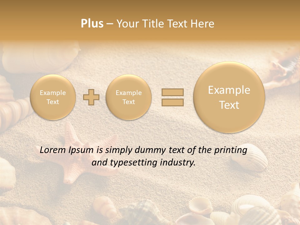 Seashells On Sand PowerPoint Template