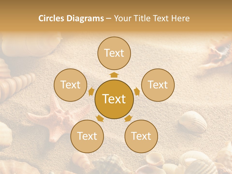 Seashells On Sand PowerPoint Template