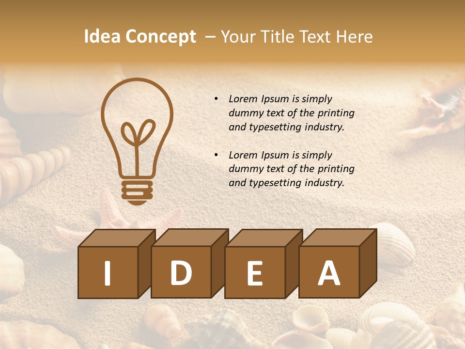 Seashells On Sand PowerPoint Template