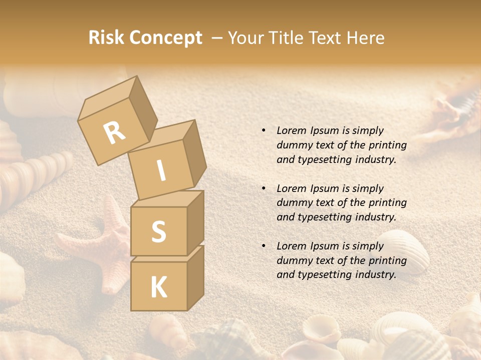 Seashells On Sand PowerPoint Template