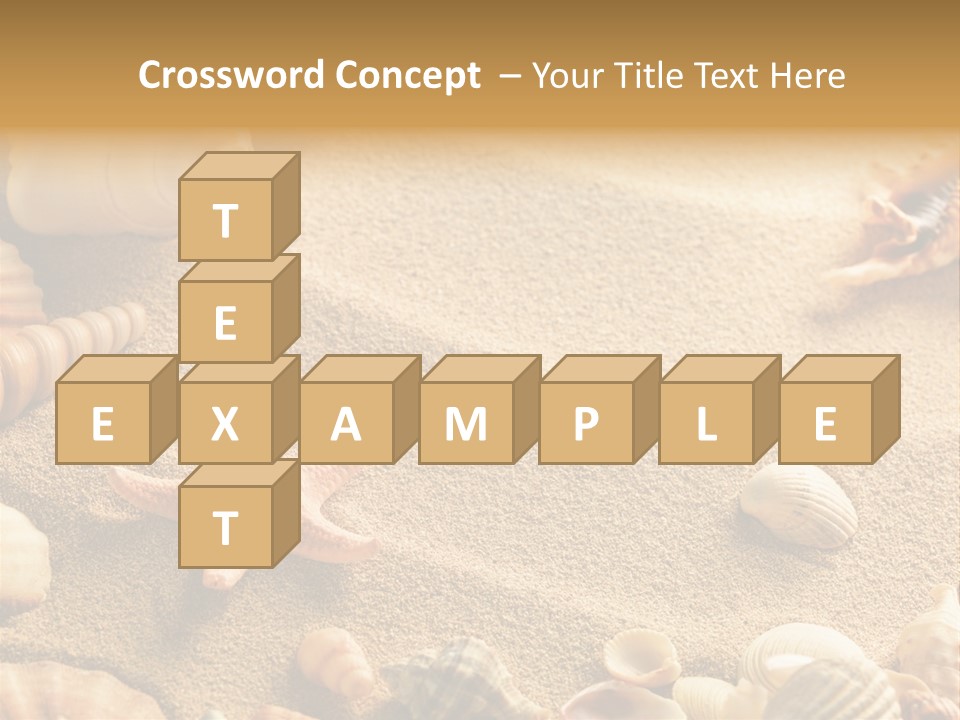 Seashells On Sand PowerPoint Template