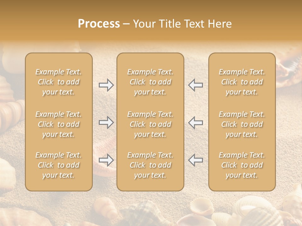 Seashells On Sand PowerPoint Template