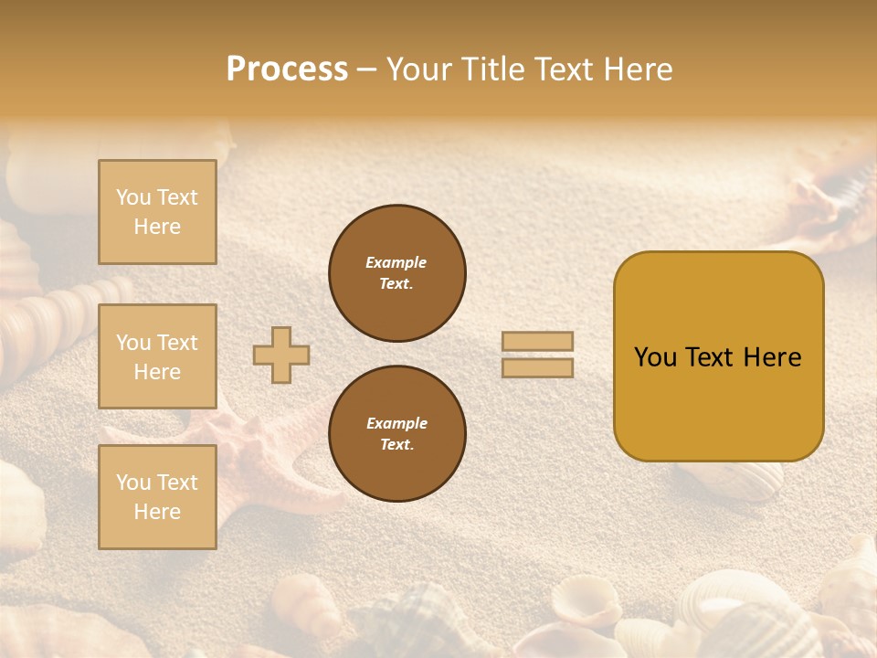 Seashells On Sand PowerPoint Template