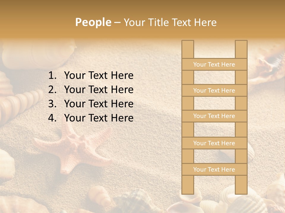 Seashells On Sand PowerPoint Template