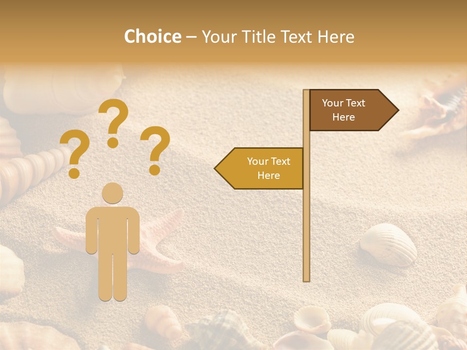 Seashells On Sand PowerPoint Template