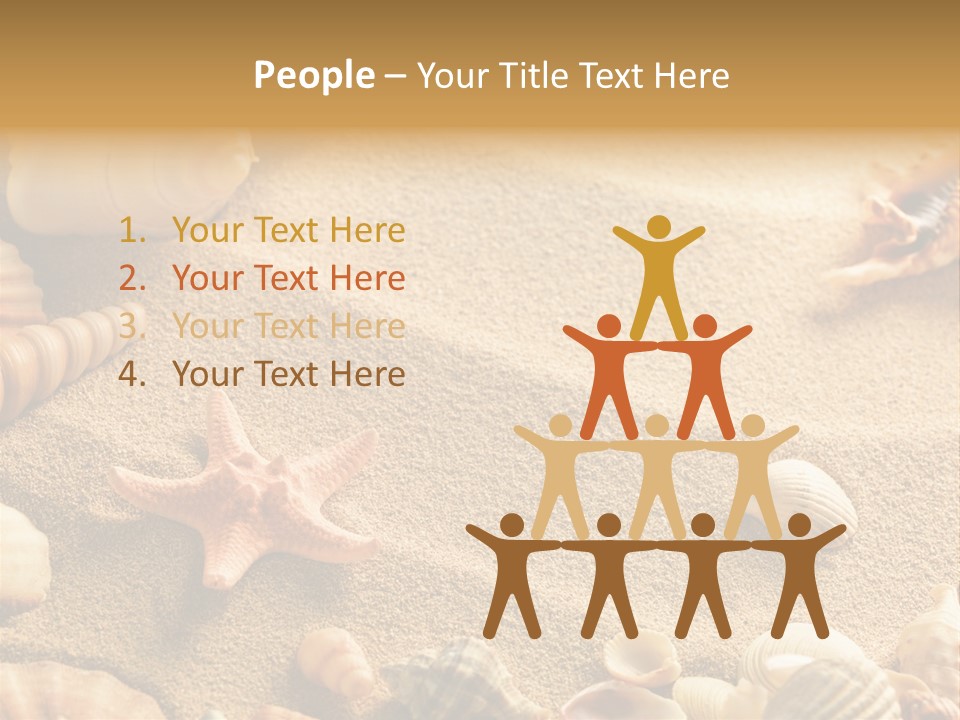 Seashells On Sand PowerPoint Template