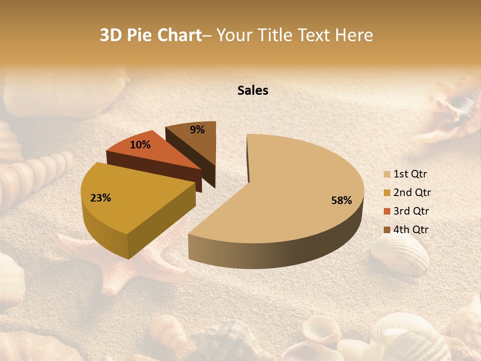 Seashells On Sand PowerPoint Template