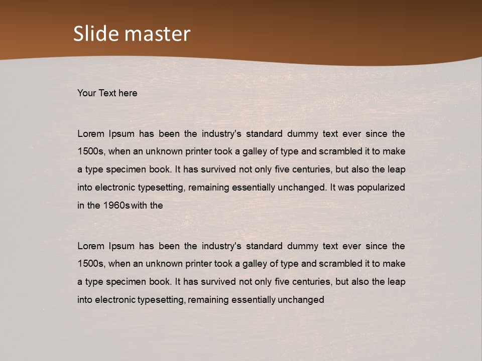 Sign Image Brown PowerPoint Template