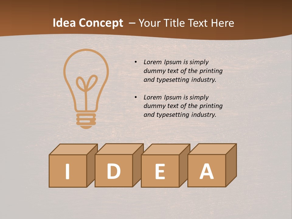 Sign Image Brown PowerPoint Template