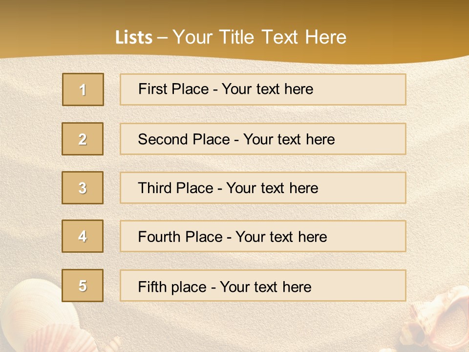 Sand Shells PowerPoint Template