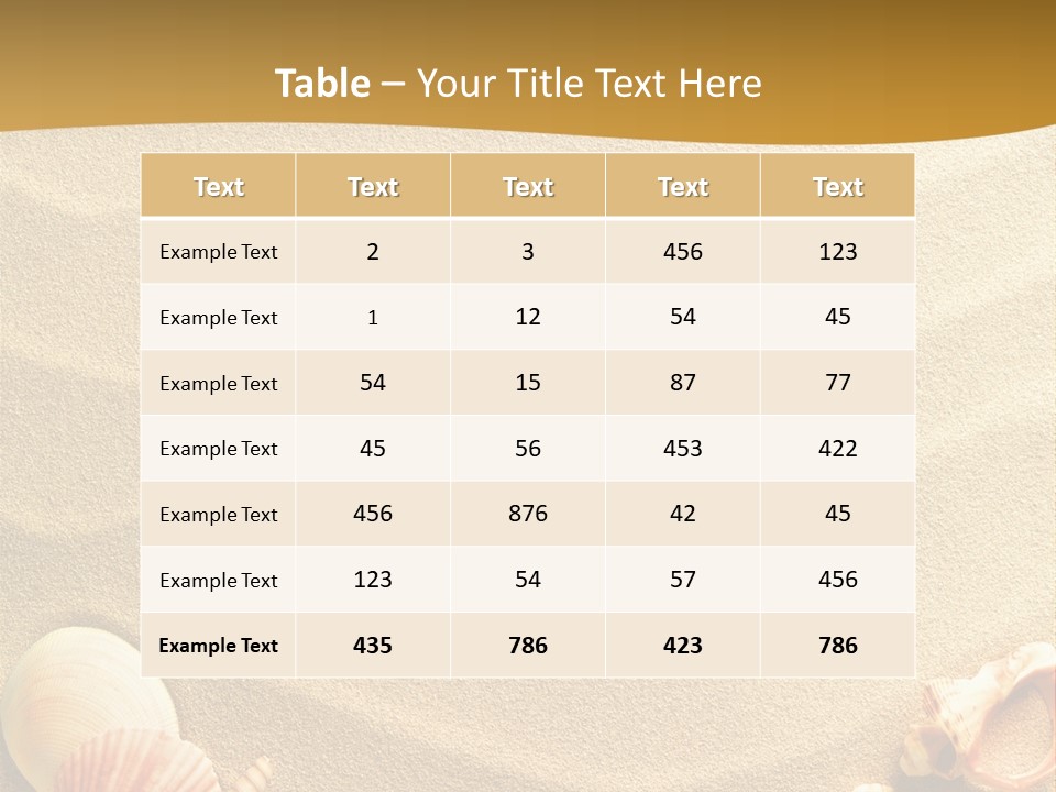 Sand Shells PowerPoint Template