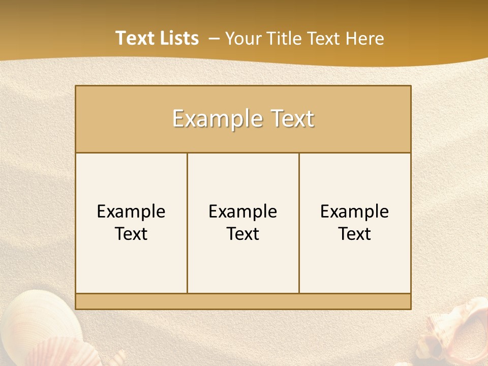 Sand Shells PowerPoint Template