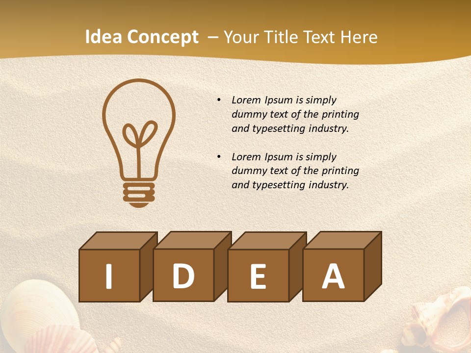 Sand Shells PowerPoint Template