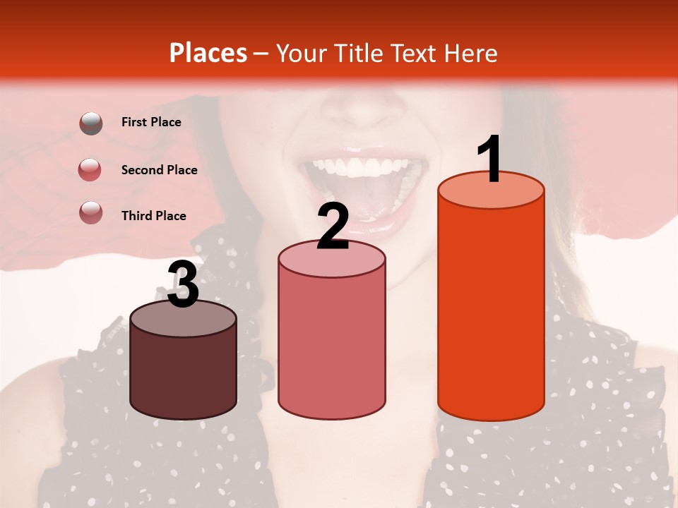 Health Model Red PowerPoint Template