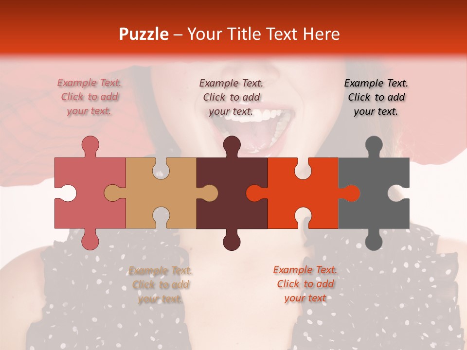 Health Model Red PowerPoint Template