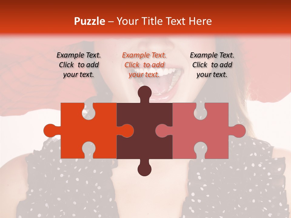 Health Model Red PowerPoint Template