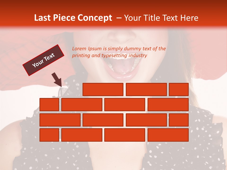 Health Model Red PowerPoint Template