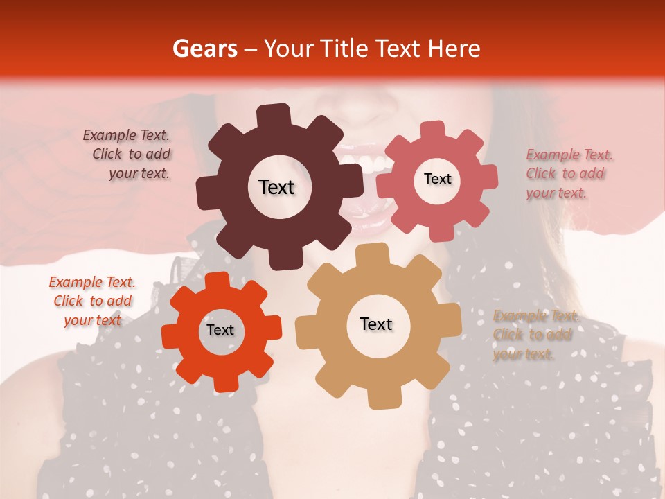 Health Model Red PowerPoint Template