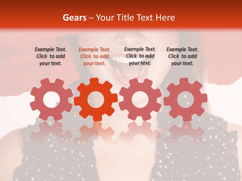 Health Model Red PowerPoint Template