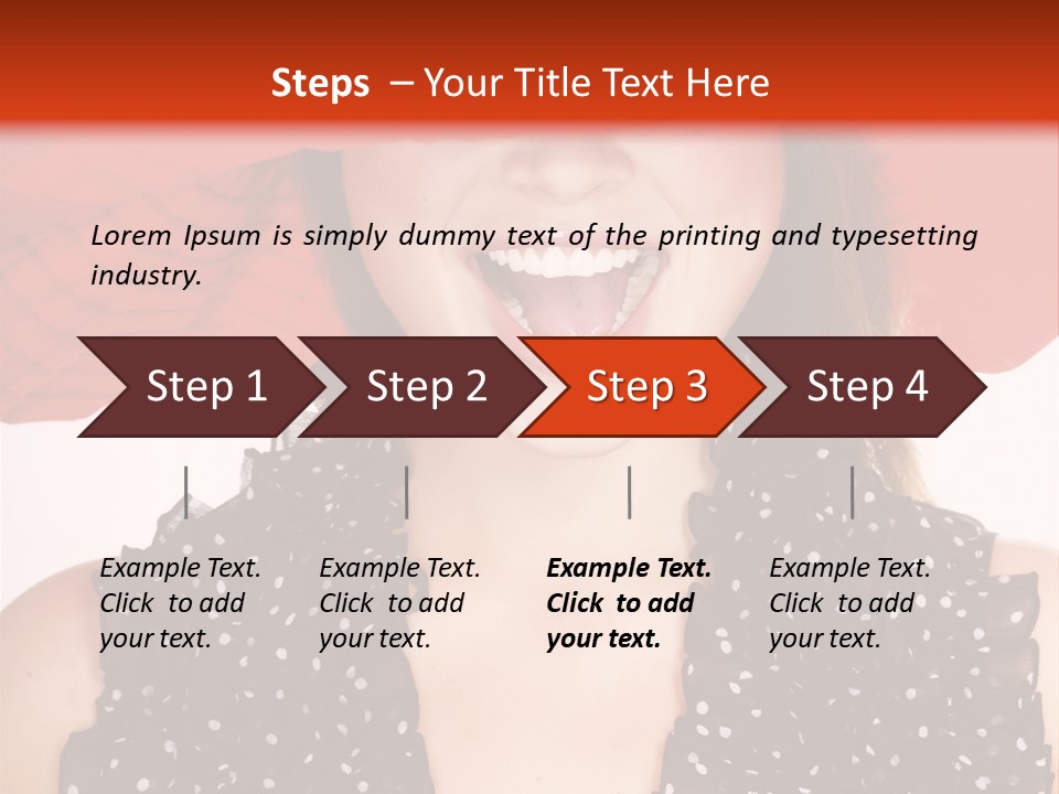Health Model Red PowerPoint Template