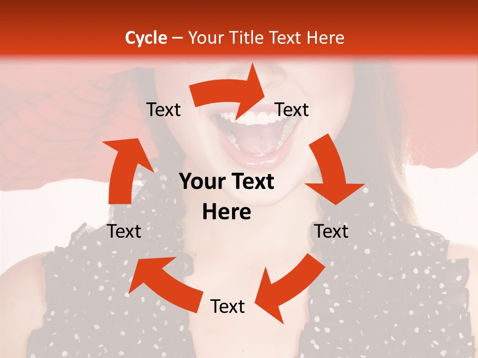 Health Model Red PowerPoint Template