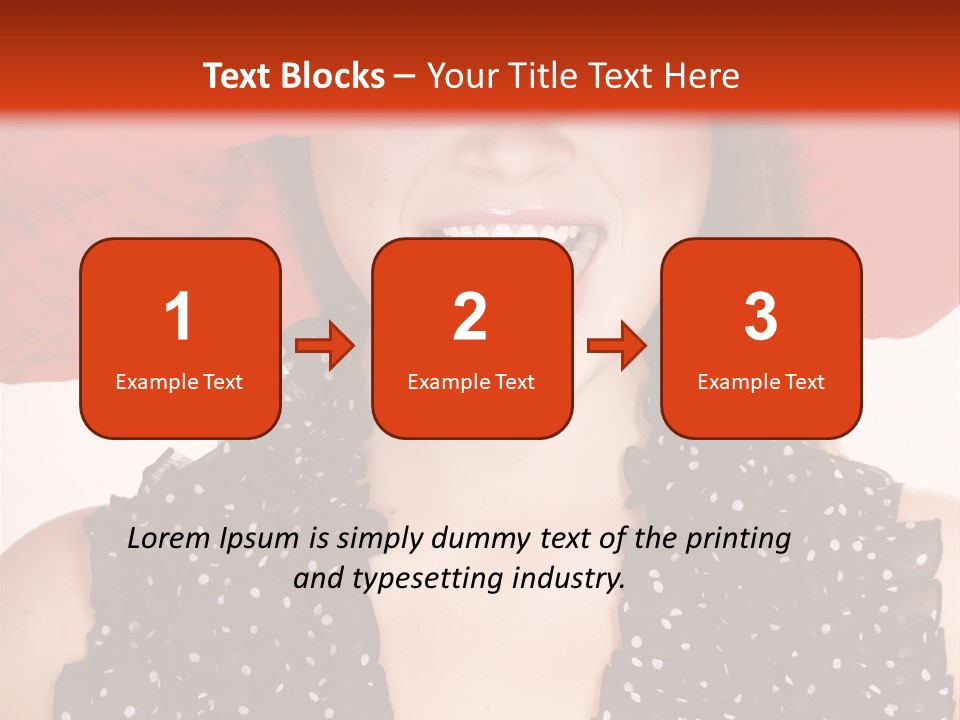 Health Model Red PowerPoint Template