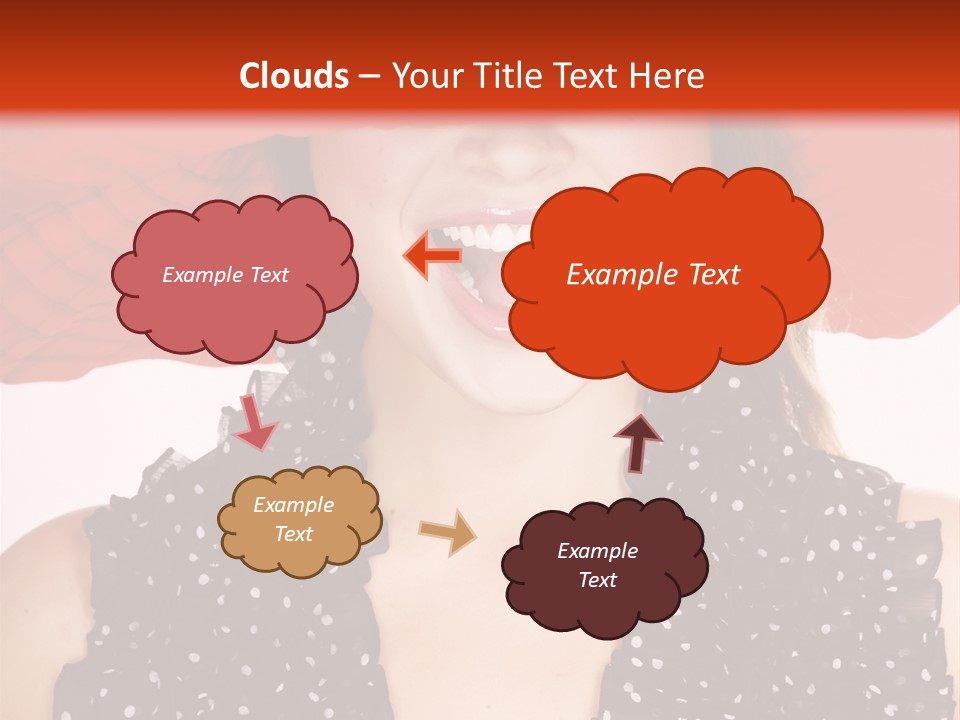 Health Model Red PowerPoint Template