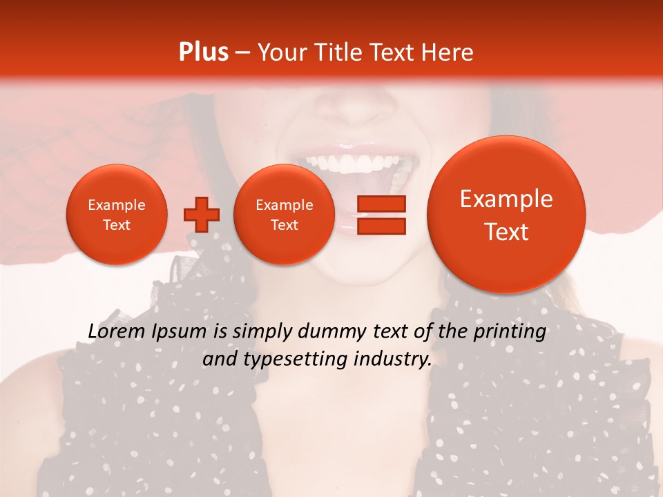 Health Model Red PowerPoint Template