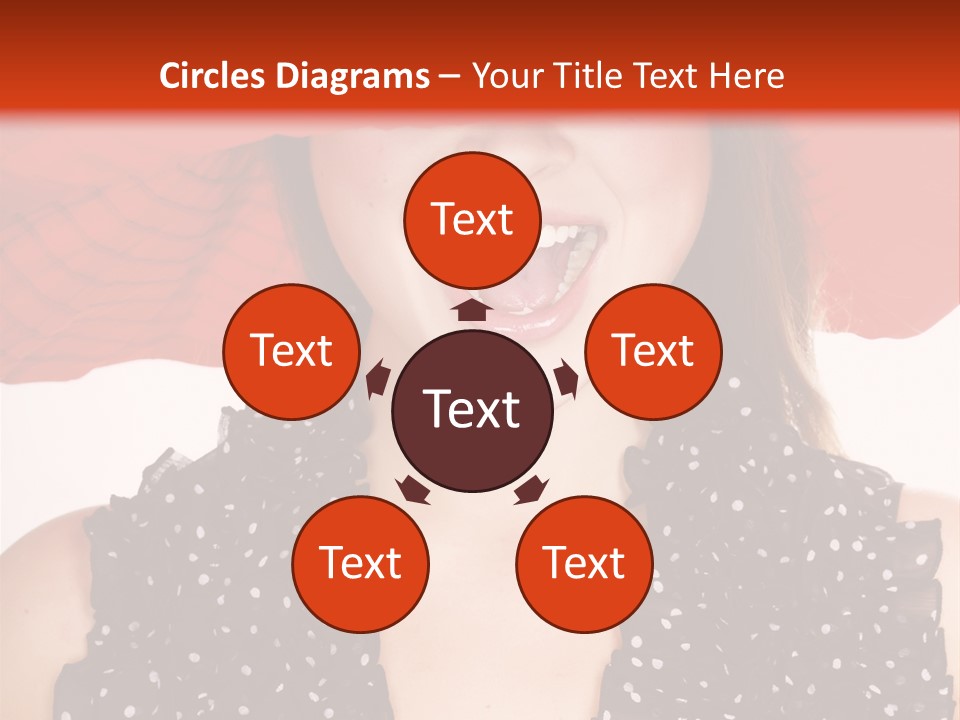 Health Model Red PowerPoint Template