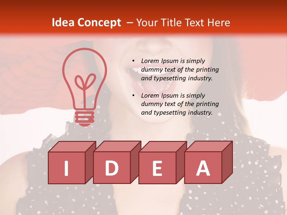 Health Model Red PowerPoint Template