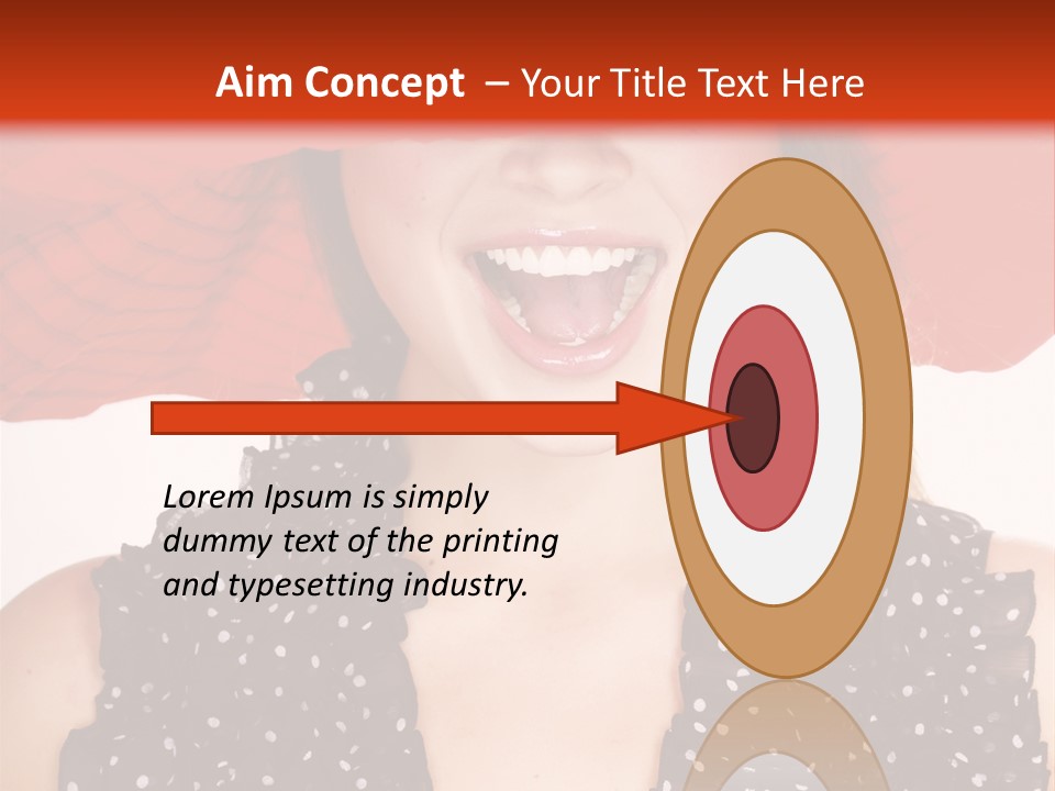 Health Model Red PowerPoint Template