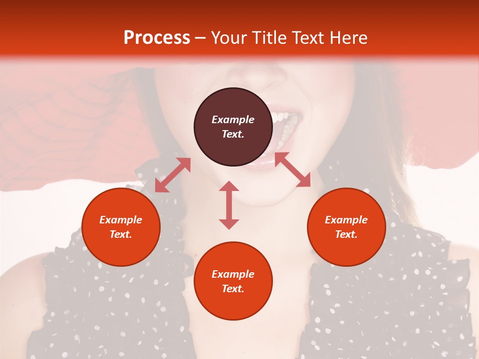 Health Model Red PowerPoint Template