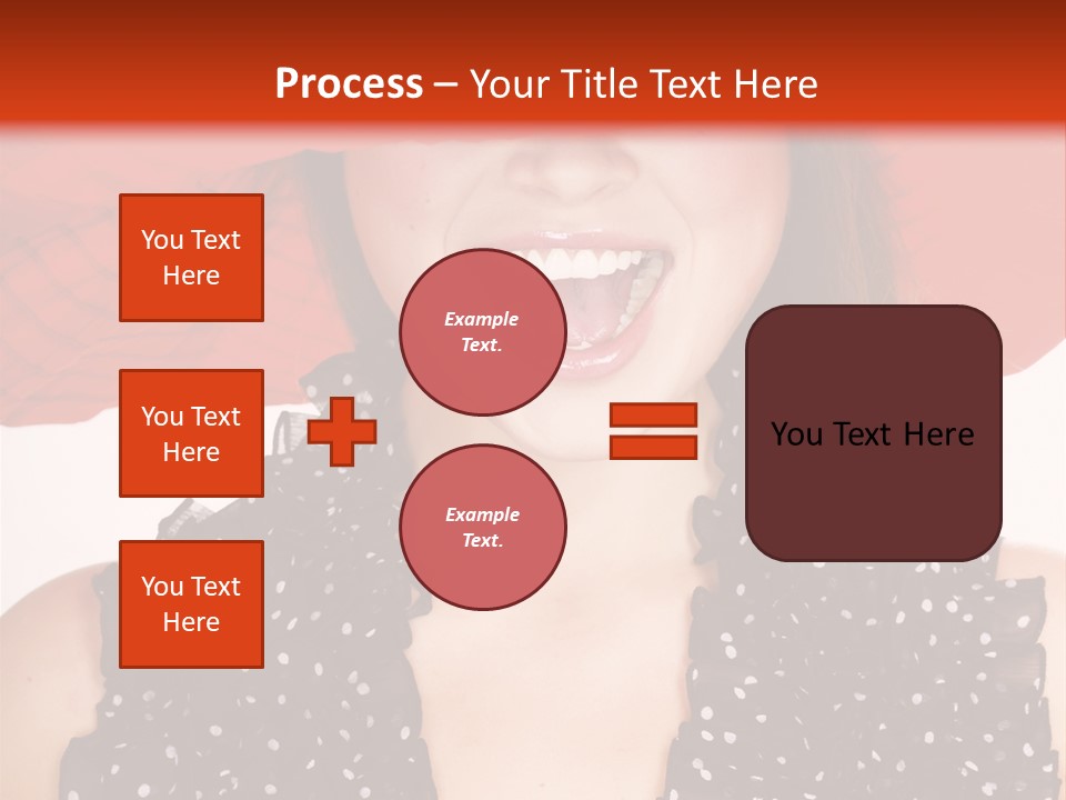 Health Model Red PowerPoint Template