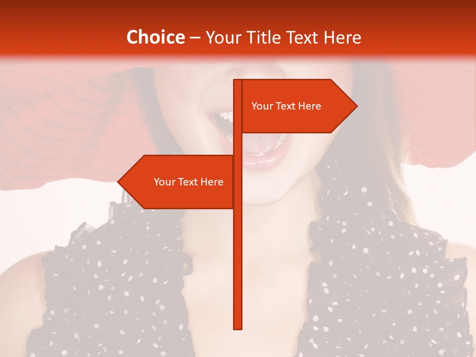 Health Model Red PowerPoint Template