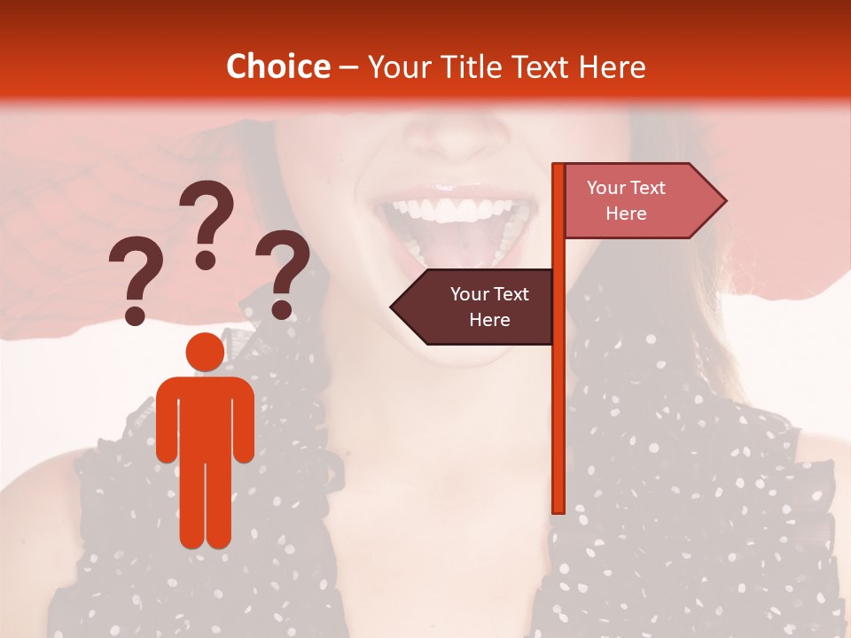 Health Model Red PowerPoint Template
