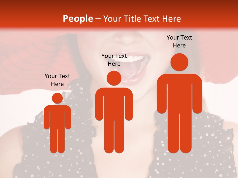 Health Model Red PowerPoint Template