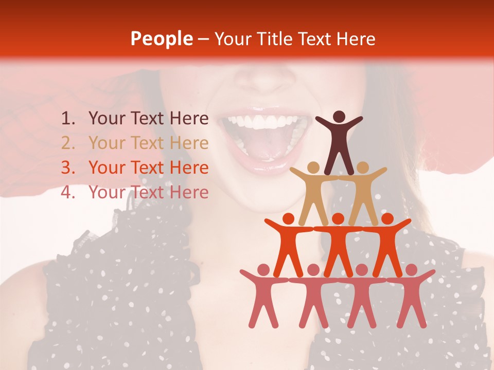 Health Model Red PowerPoint Template