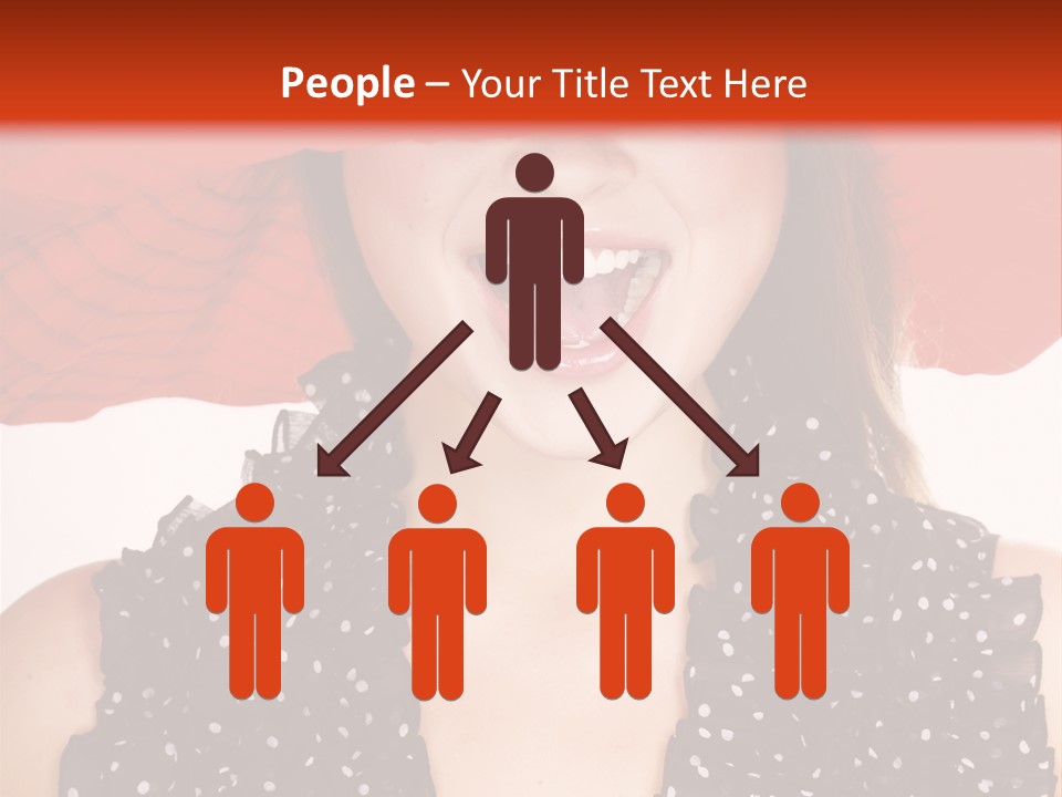 Health Model Red PowerPoint Template