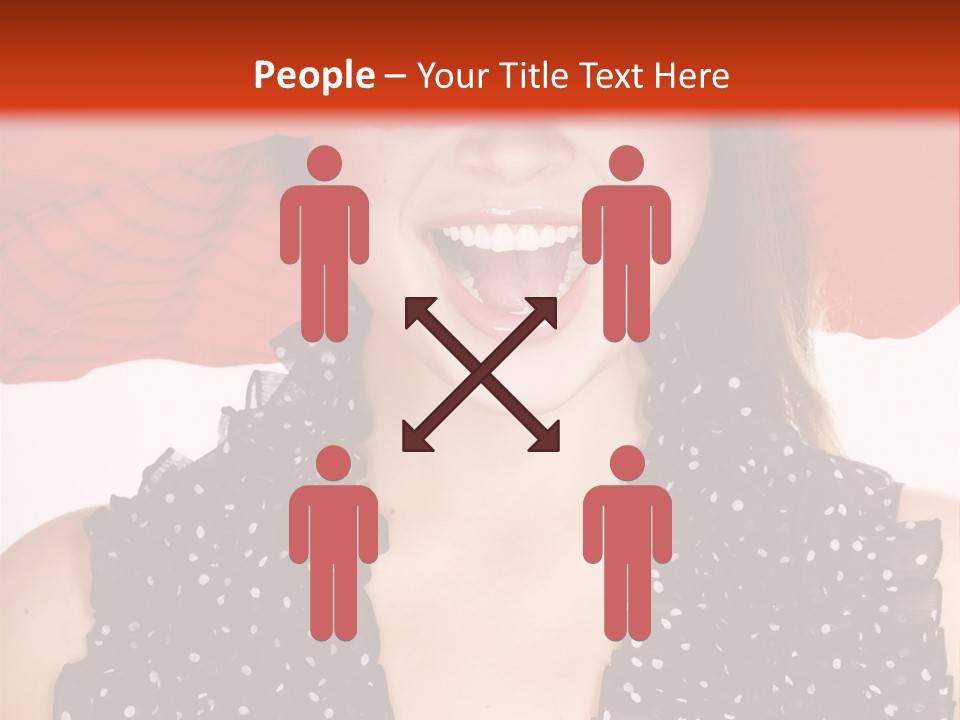 Health Model Red PowerPoint Template