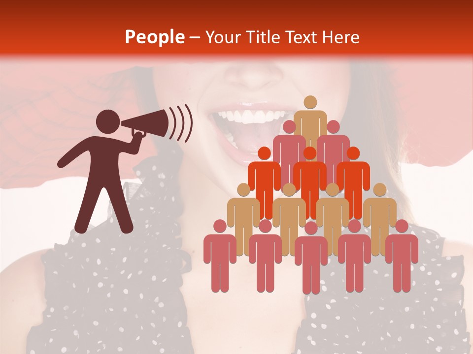 Health Model Red PowerPoint Template