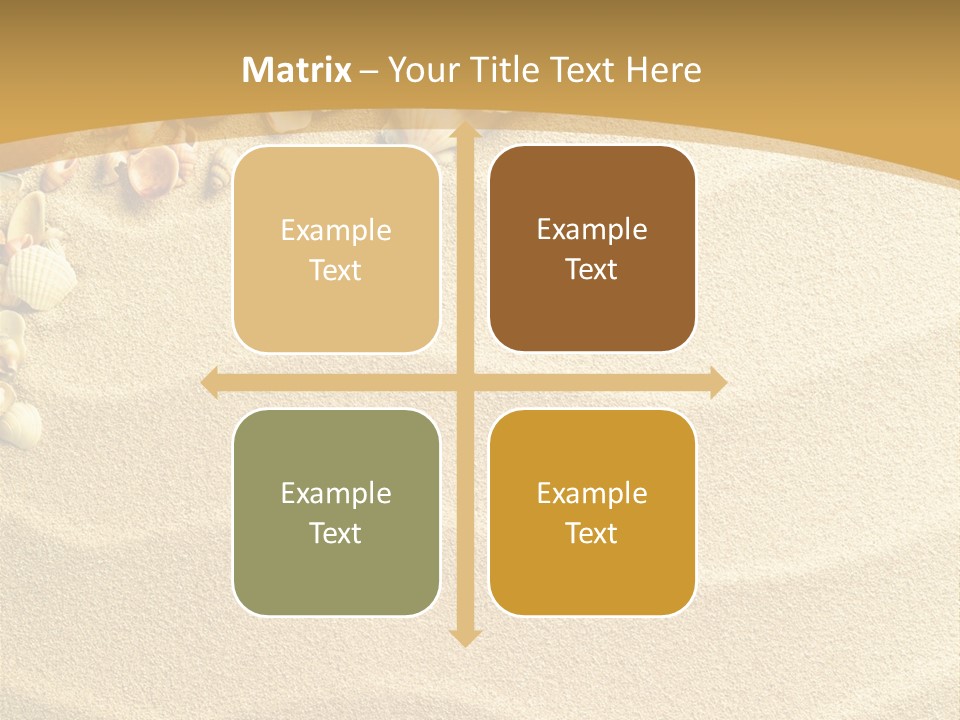 Sea Shells On Sand PowerPoint Template
